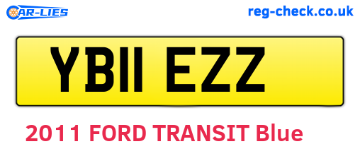 YB11EZZ are the vehicle registration plates.