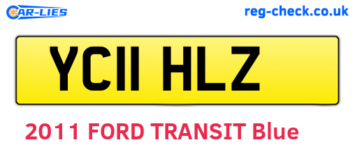 YC11HLZ are the vehicle registration plates.