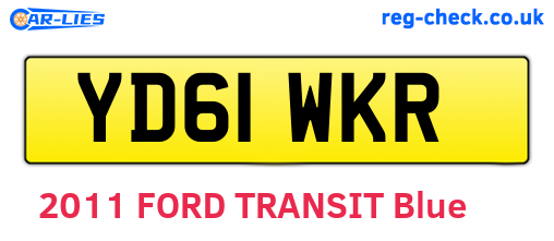 YD61WKR are the vehicle registration plates.