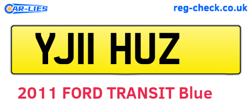 YJ11HUZ are the vehicle registration plates.