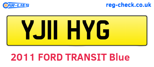 YJ11HYG are the vehicle registration plates.