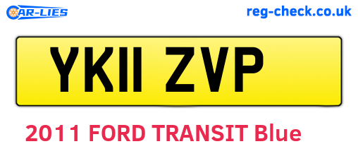 YK11ZVP are the vehicle registration plates.