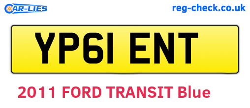 YP61ENT are the vehicle registration plates.