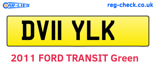 DV11YLK are the vehicle registration plates.