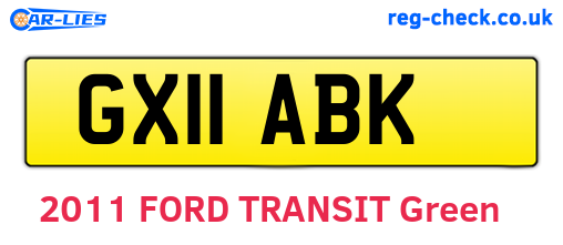 GX11ABK are the vehicle registration plates.