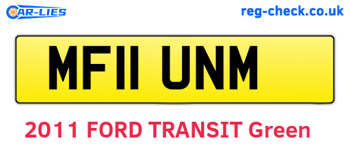 MF11UNM are the vehicle registration plates.