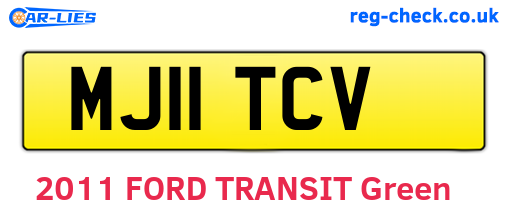 MJ11TCV are the vehicle registration plates.