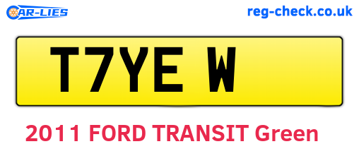 T7YEW are the vehicle registration plates.
