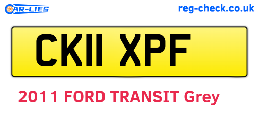 CK11XPF are the vehicle registration plates.