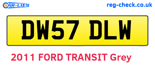 DW57DLW are the vehicle registration plates.