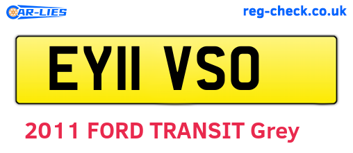 EY11VSO are the vehicle registration plates.