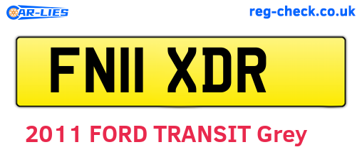 FN11XDR are the vehicle registration plates.