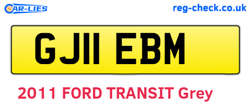 GJ11EBM are the vehicle registration plates.