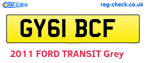 GY61BCF are the vehicle registration plates.