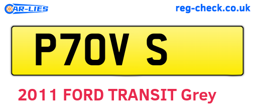 P7OVS are the vehicle registration plates.