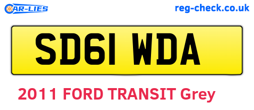 SD61WDA are the vehicle registration plates.