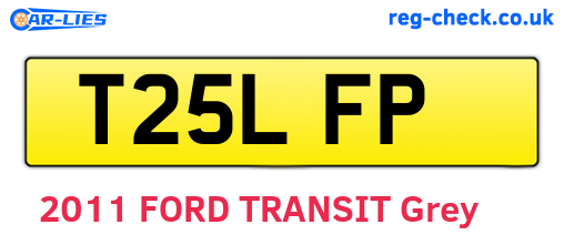 T25LFP are the vehicle registration plates.