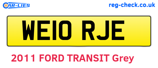 WE10RJE are the vehicle registration plates.