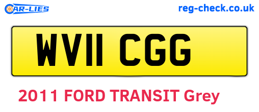 WV11CGG are the vehicle registration plates.
