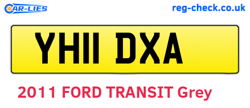 YH11DXA are the vehicle registration plates.