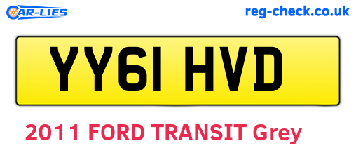 YY61HVD are the vehicle registration plates.