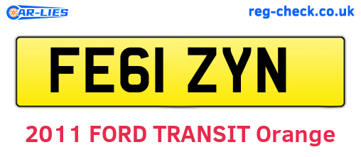 FE61ZYN are the vehicle registration plates.