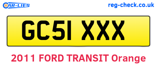 GC51XXX are the vehicle registration plates.