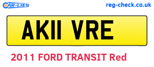 AK11VRE are the vehicle registration plates.