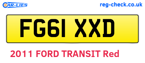 FG61XXD are the vehicle registration plates.