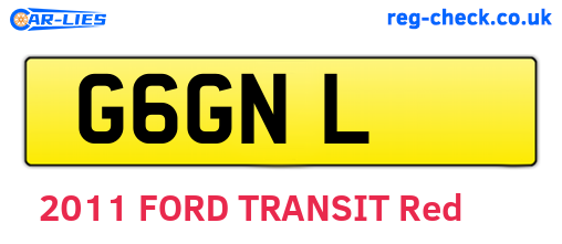 G6GNL are the vehicle registration plates.