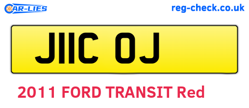 J11COJ are the vehicle registration plates.