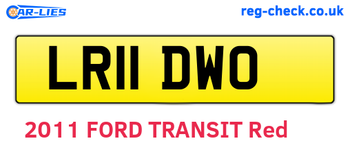 LR11DWO are the vehicle registration plates.