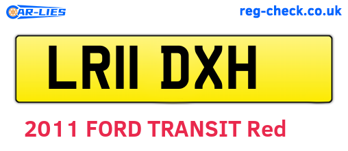 LR11DXH are the vehicle registration plates.