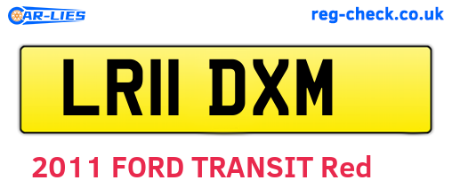 LR11DXM are the vehicle registration plates.