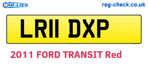 LR11DXP are the vehicle registration plates.