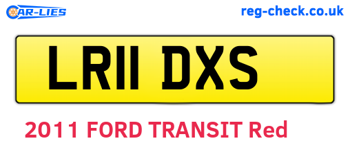 LR11DXS are the vehicle registration plates.