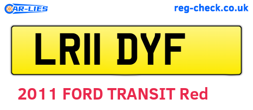 LR11DYF are the vehicle registration plates.