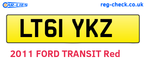 LT61YKZ are the vehicle registration plates.