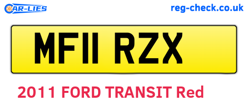 MF11RZX are the vehicle registration plates.