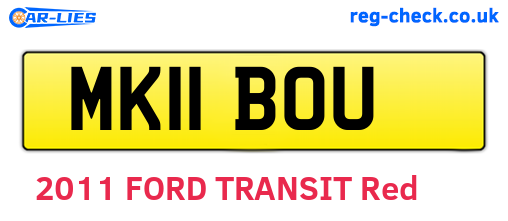MK11BOU are the vehicle registration plates.