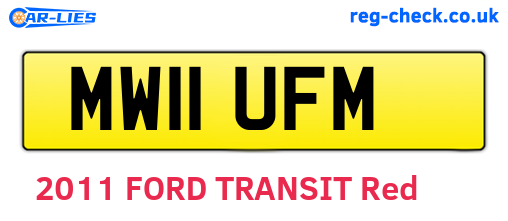MW11UFM are the vehicle registration plates.