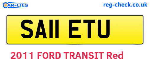 SA11ETU are the vehicle registration plates.