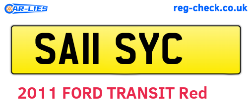 SA11SYC are the vehicle registration plates.