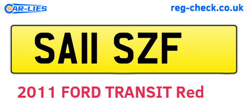 SA11SZF are the vehicle registration plates.
