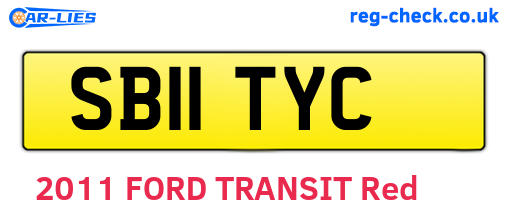 SB11TYC are the vehicle registration plates.