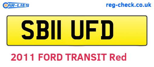 SB11UFD are the vehicle registration plates.
