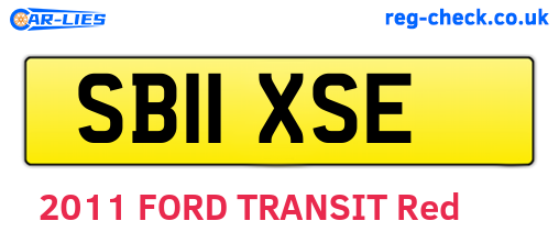 SB11XSE are the vehicle registration plates.