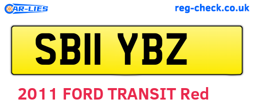 SB11YBZ are the vehicle registration plates.
