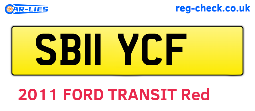 SB11YCF are the vehicle registration plates.