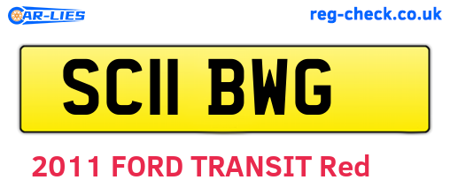 SC11BWG are the vehicle registration plates.